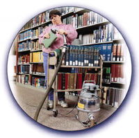 Nilfisk GM80 used by library worker